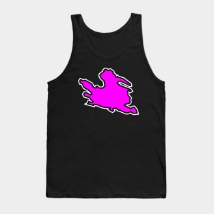 Mayne Island Silhouette in Pink Magenta - Simple Solid Colour - Mayne Island Tank Top